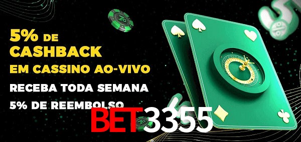 Promoções do cassino ao Vivo bet3355